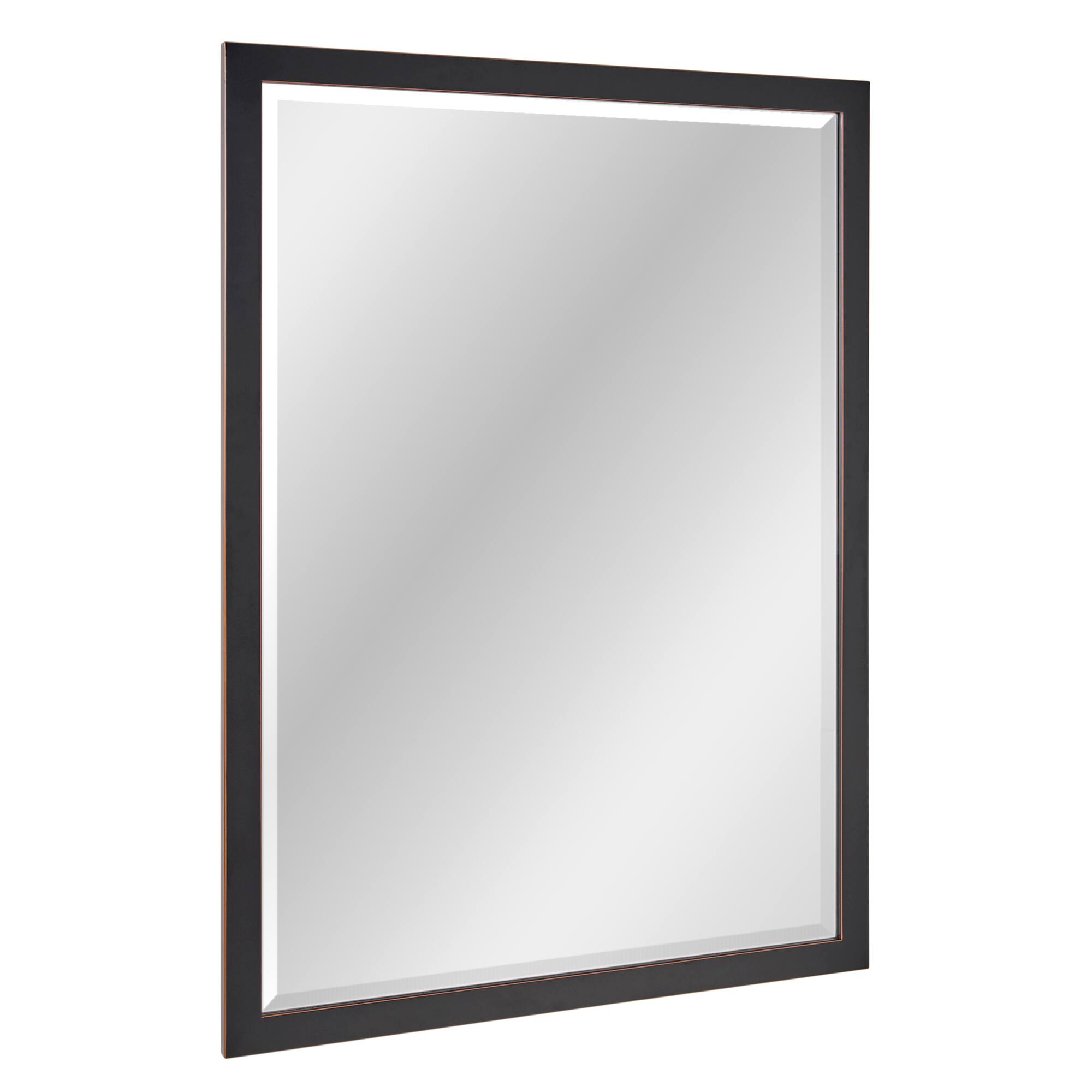 Head West Bronze Stainless Steel Beveled 30" x 40" Framed Accent Vanity Mirror